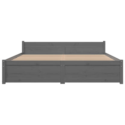 Giroletto Grigio in Legno Massello 135x190 cm Double - homemem39