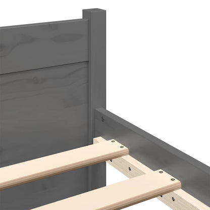 Giroletto Grigio in Legno Massello 135x190 cm Double - homemem39