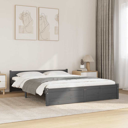 Giroletto Grigio in Legno Massello 135x190 cm Double - homemem39