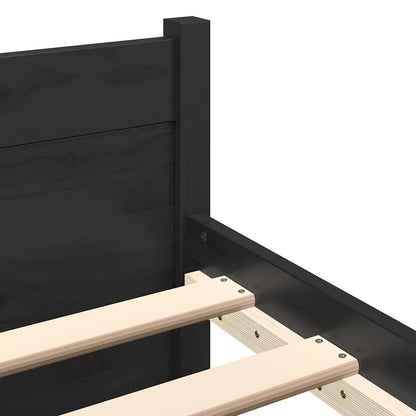 Giroletto Nero in Legno Massello 135x190 cm Double - homemem39