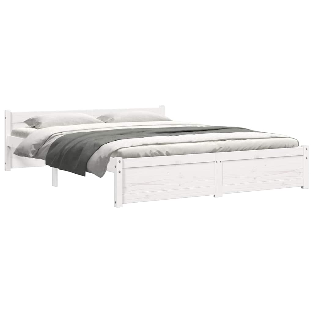 Giroletto Bianco in Legno Massello 140x190 cm | homemem39