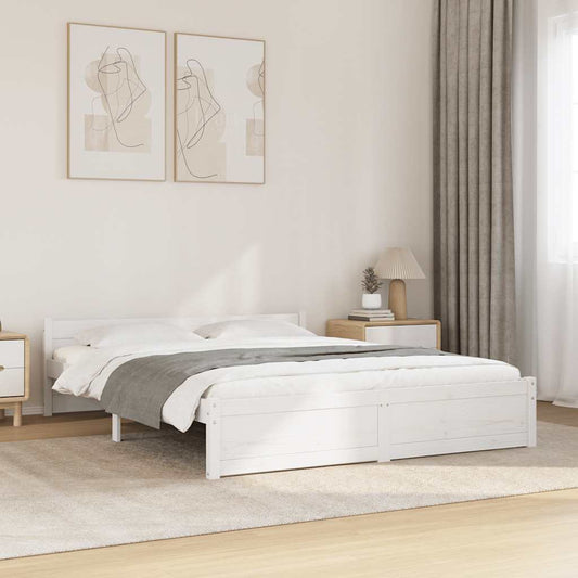 Giroletto Bianco in Legno Massello 140x190 cm | homemem39