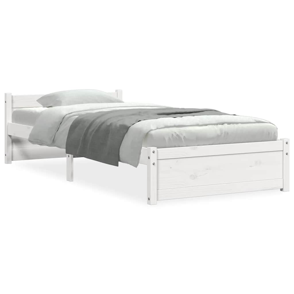 Giroletto Bianco in Legno Massello 90x200 cm | homemem39
