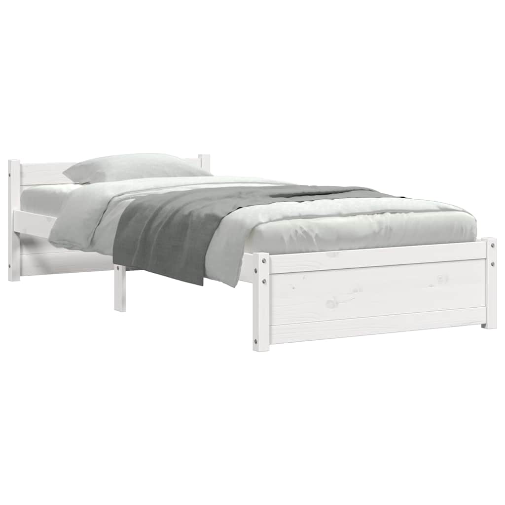 Giroletto Bianco in Legno Massello 90x200 cm | homemem39