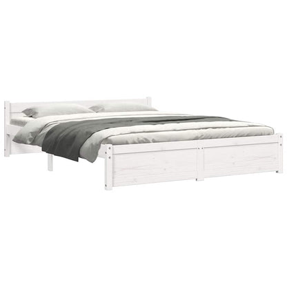 Giroletto Bianco in Legno Massello 150x200 cm King Size | homemem39