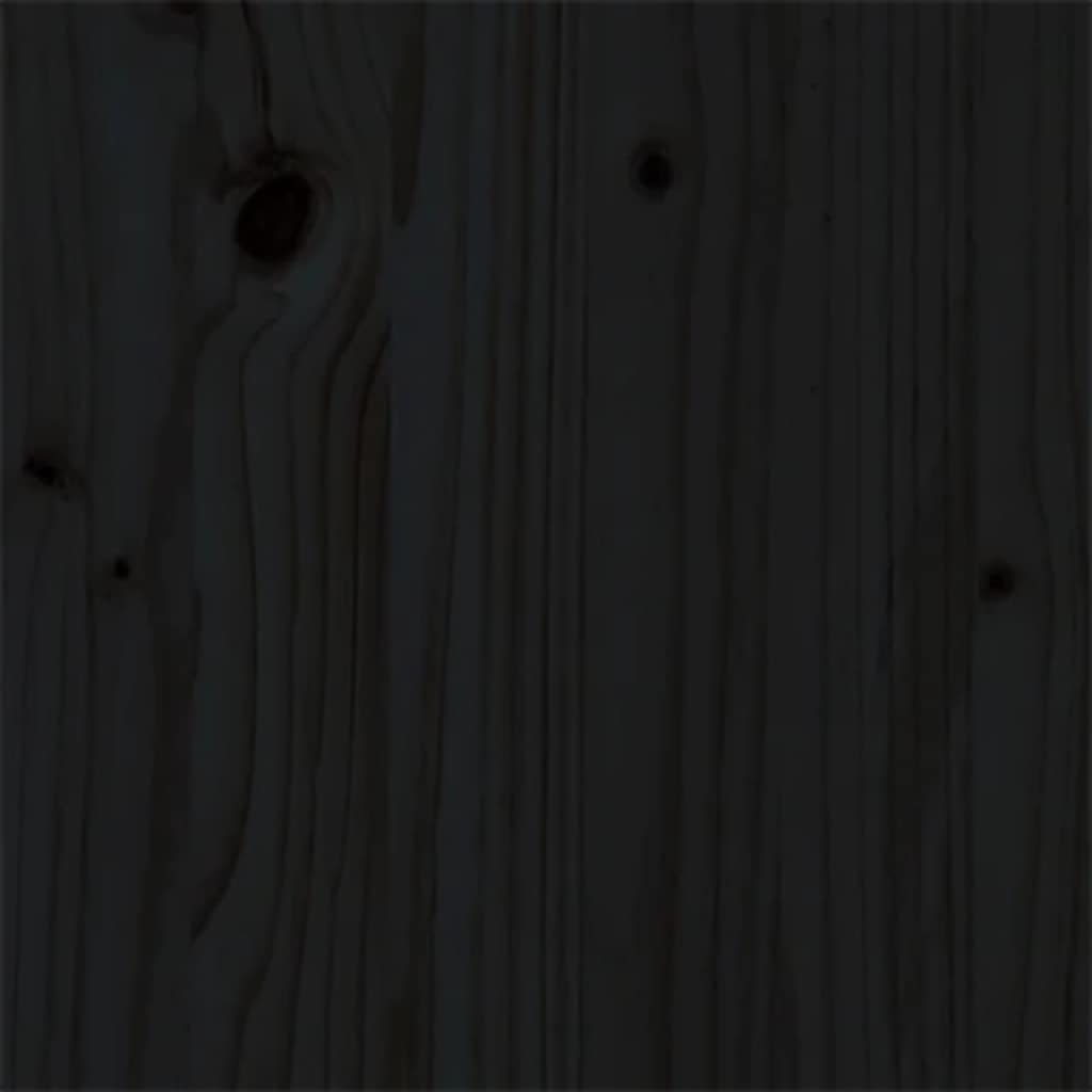 Giroletto Nero in Legno Massello 150x200 cm King Size - homemem39