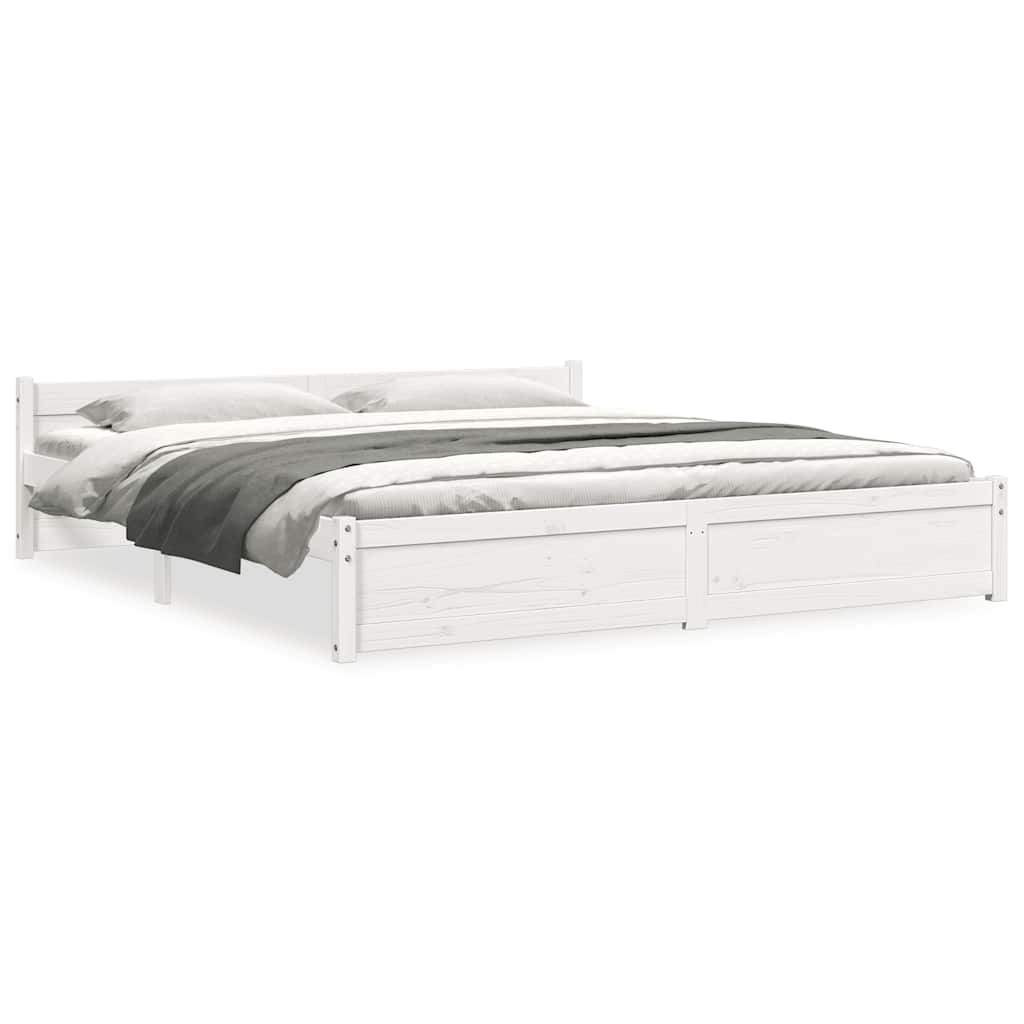 Giroletto Bianco in Legno Massello 180x200 cm Super King | homemem39