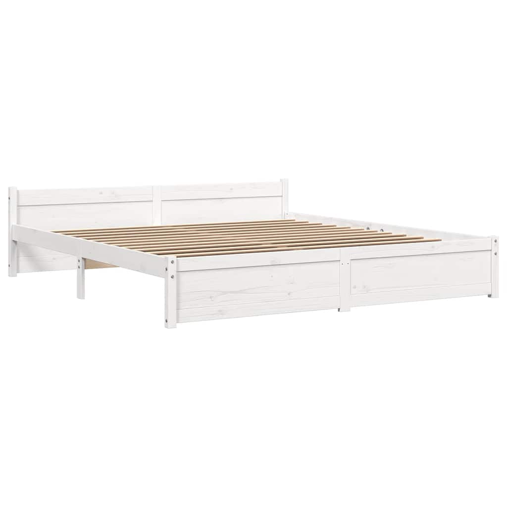 Giroletto Bianco in Legno Massello 180x200 cm Super King | homemem39