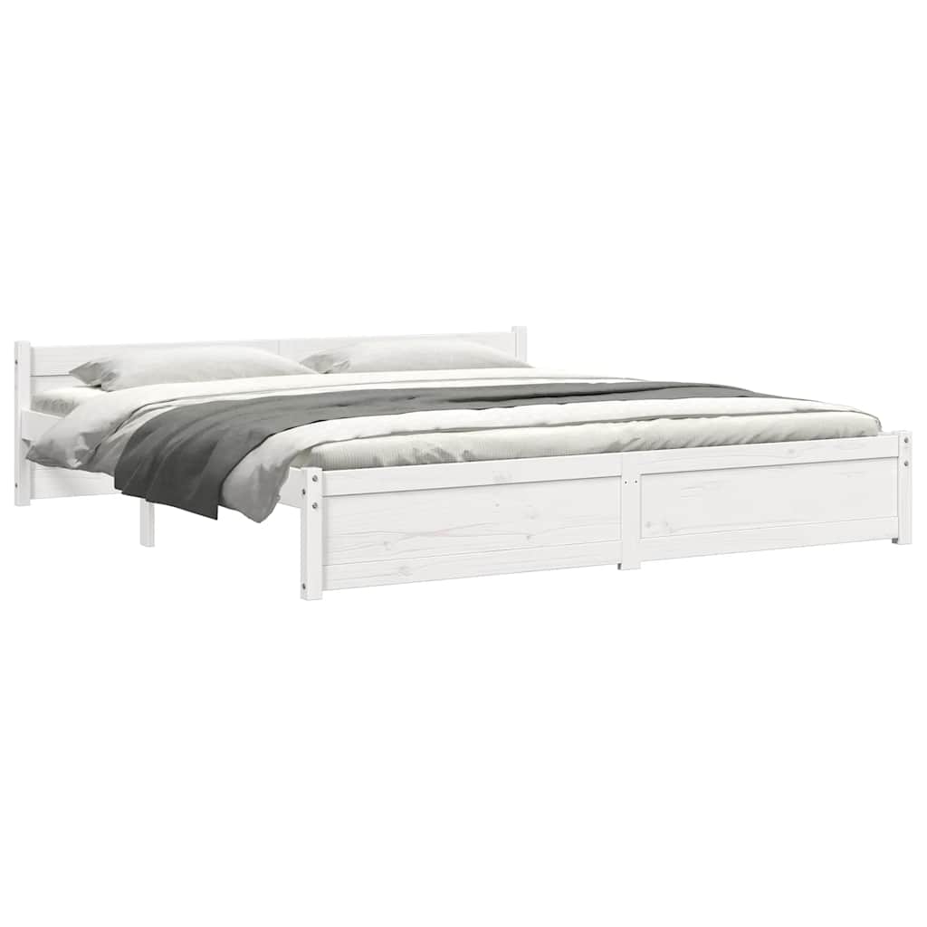Giroletto Bianco in Legno Massello 180x200 cm Super King | homemem39