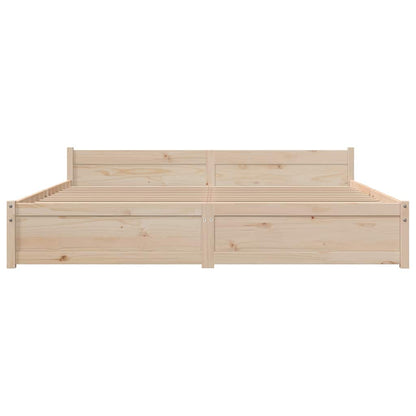 Giroletto senza Materasso in Legno Massello 200x200 cm - homemem39