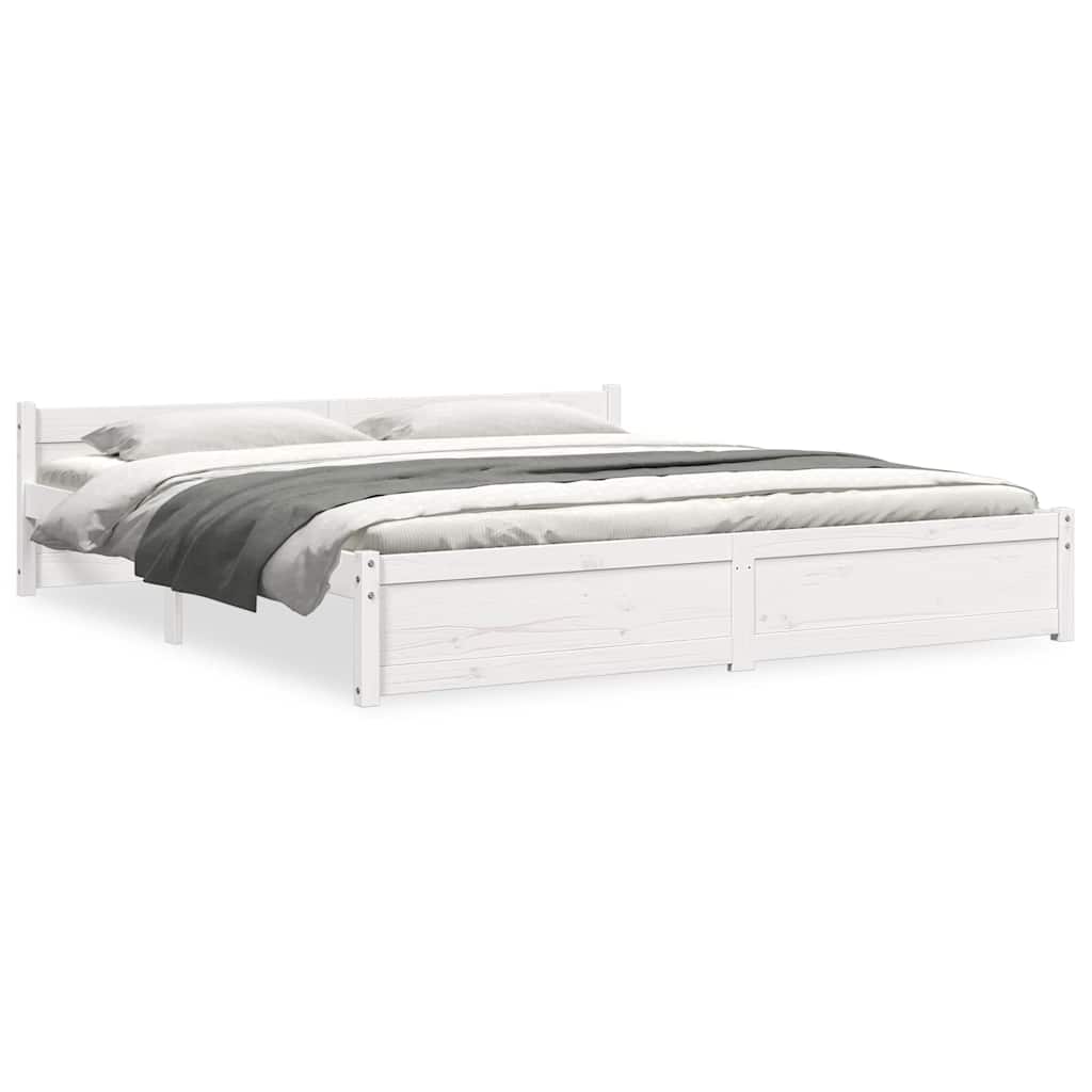 Giroletto Bianco in Legno Massello 200x200 cm - homemem39
