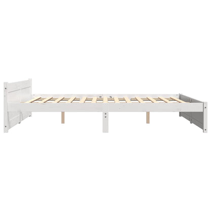 Giroletto Bianco in Legno Massello 200x200 cm - homemem39