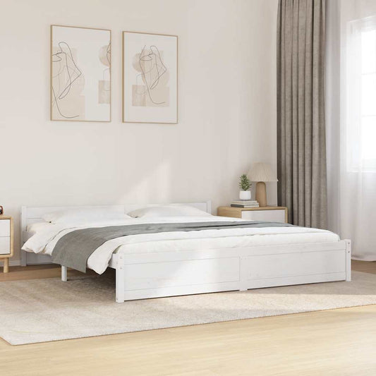 Giroletto Bianco in Legno Massello 200x200 cm - homemem39