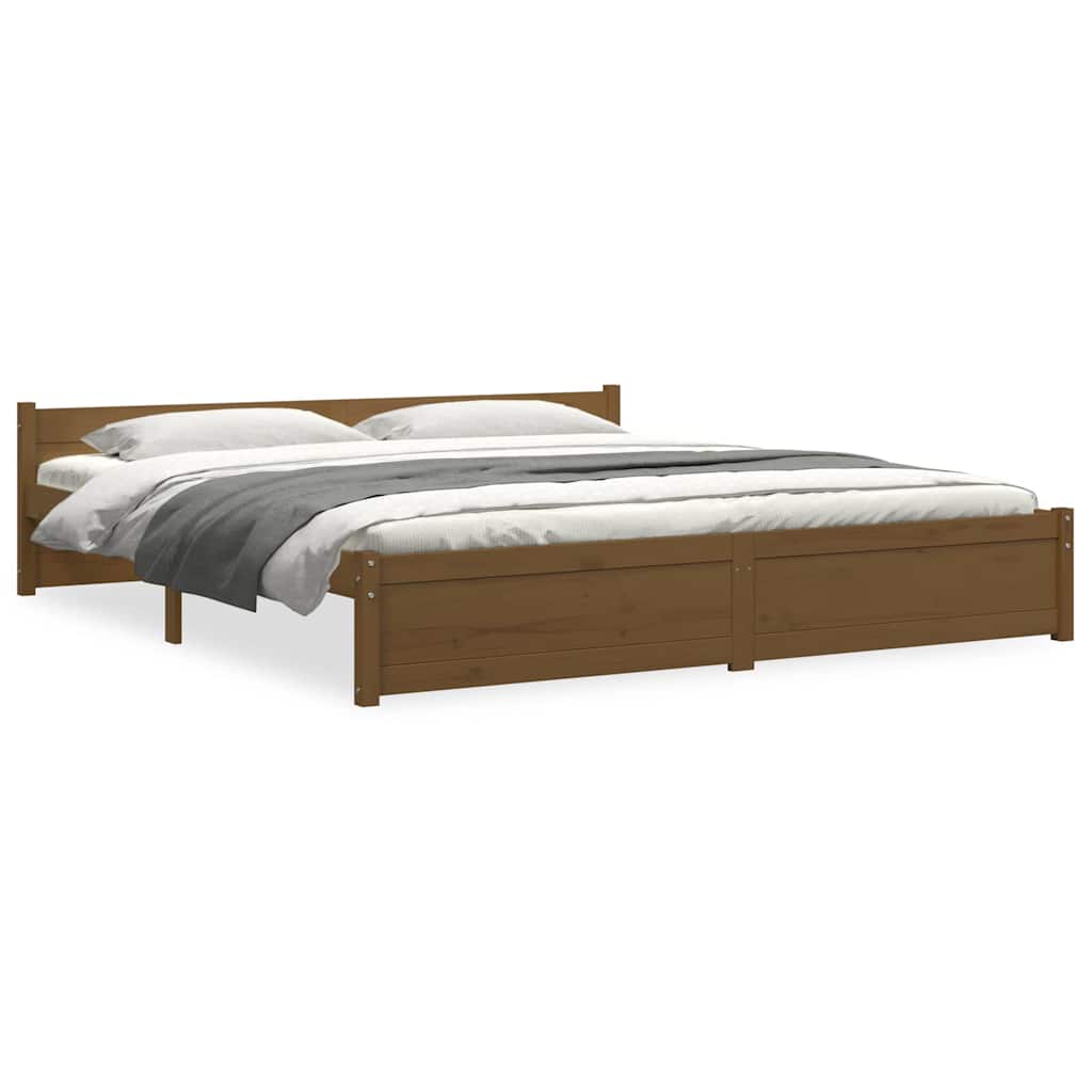 Giroletto senza Materaso Ambra in Legno Massello 200x200 cm | homemem39