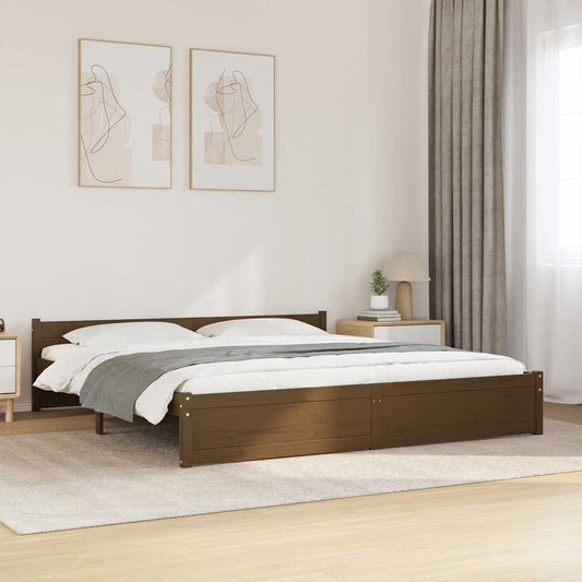 Giroletto senza Materaso Ambra in Legno Massello 200x200 cm | homemem39