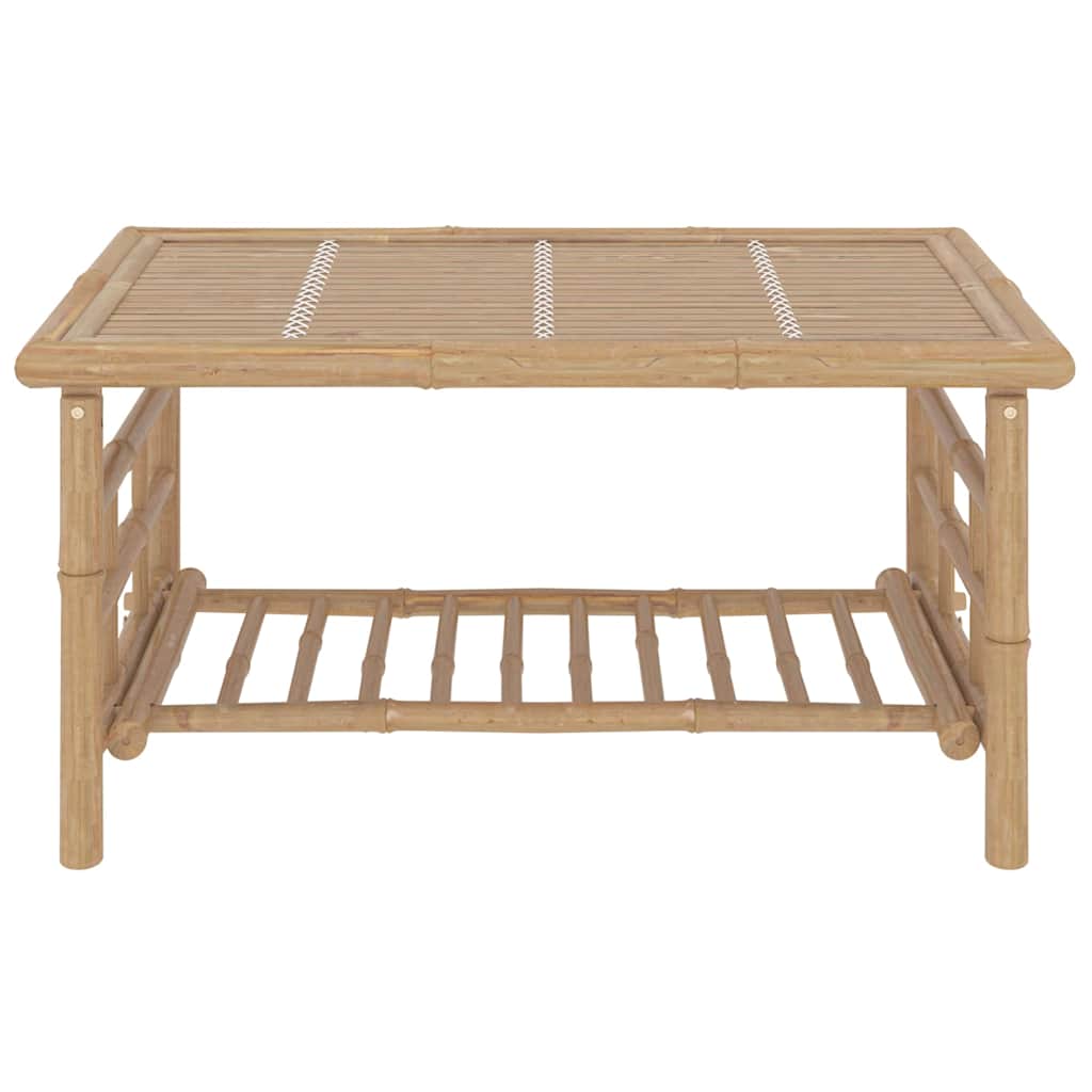 Set Salotto da Giardino 2pz con Cuscini Grigio Scuro Bambù