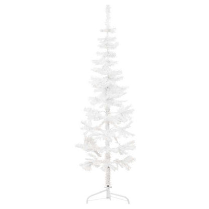 Albero Natale Artificiale Sottile a Metà Supporto Bianco 180 cm