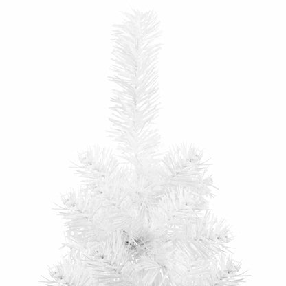 Albero Natale Artificiale Sottile a Metà Supporto Bianco 180 cm