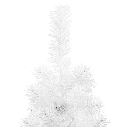 Albero Natale Artificiale Sottile a Metà Supporto Bianco 240 cm