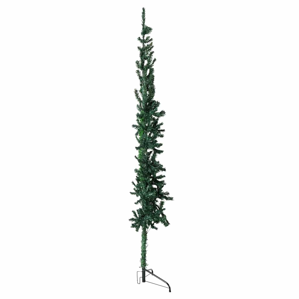 Albero Natale Artificiale Sottile a Metà Supporto Verde 120 cm