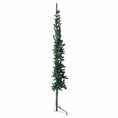 Albero Natale Artificiale Sottile a Metà Supporto Verde 240 cm