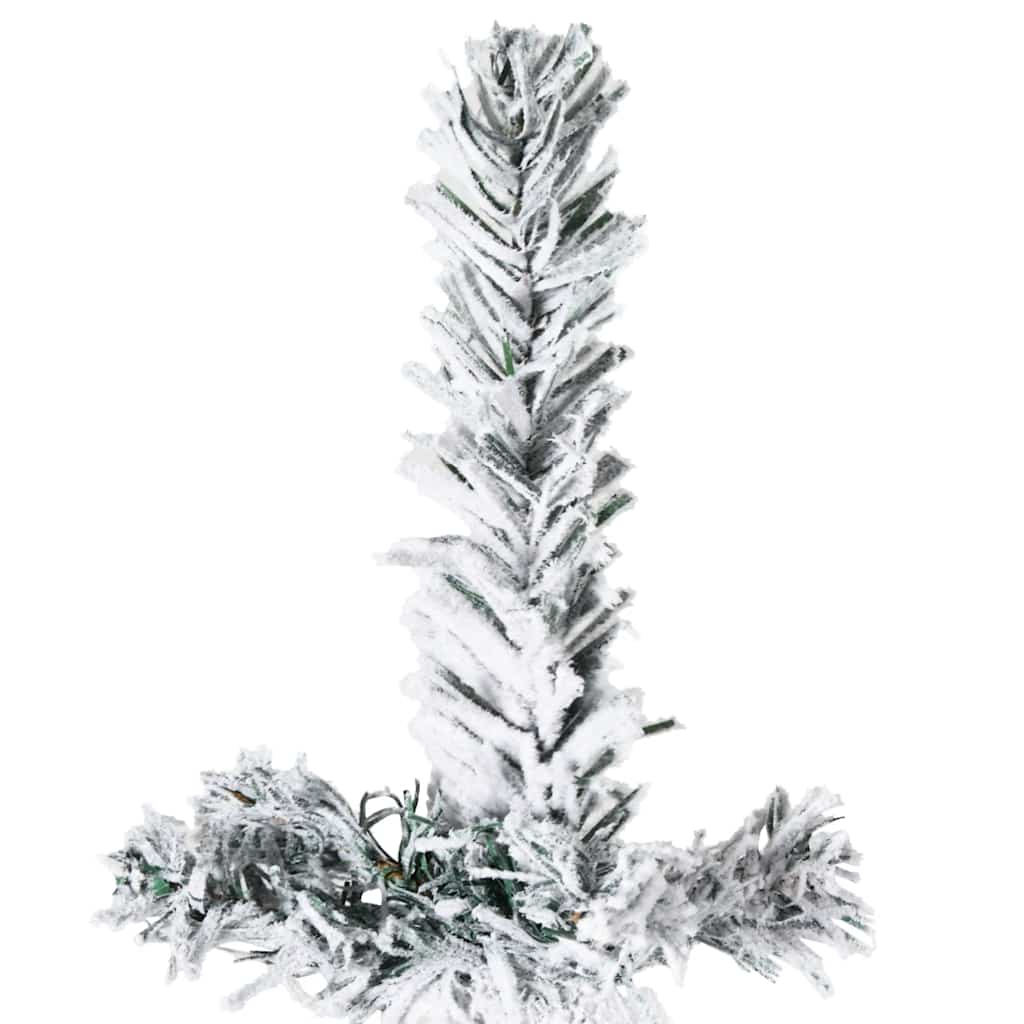 Albero Natale Artificiale Sottile a Metà Neve Fioccata 180 cm - homemem39