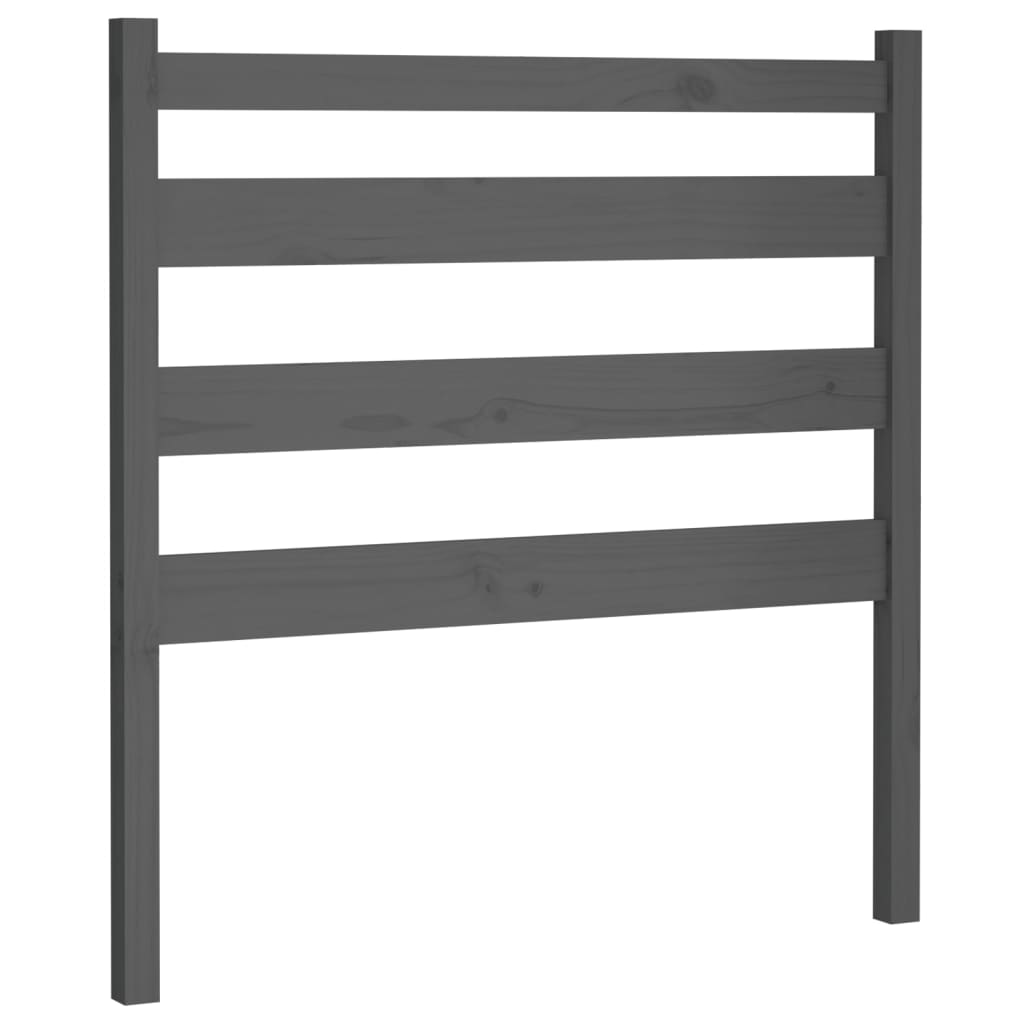 Testiera per Letto Grigia 96x4x100 cm in Legno Massello di Pino - homemem39