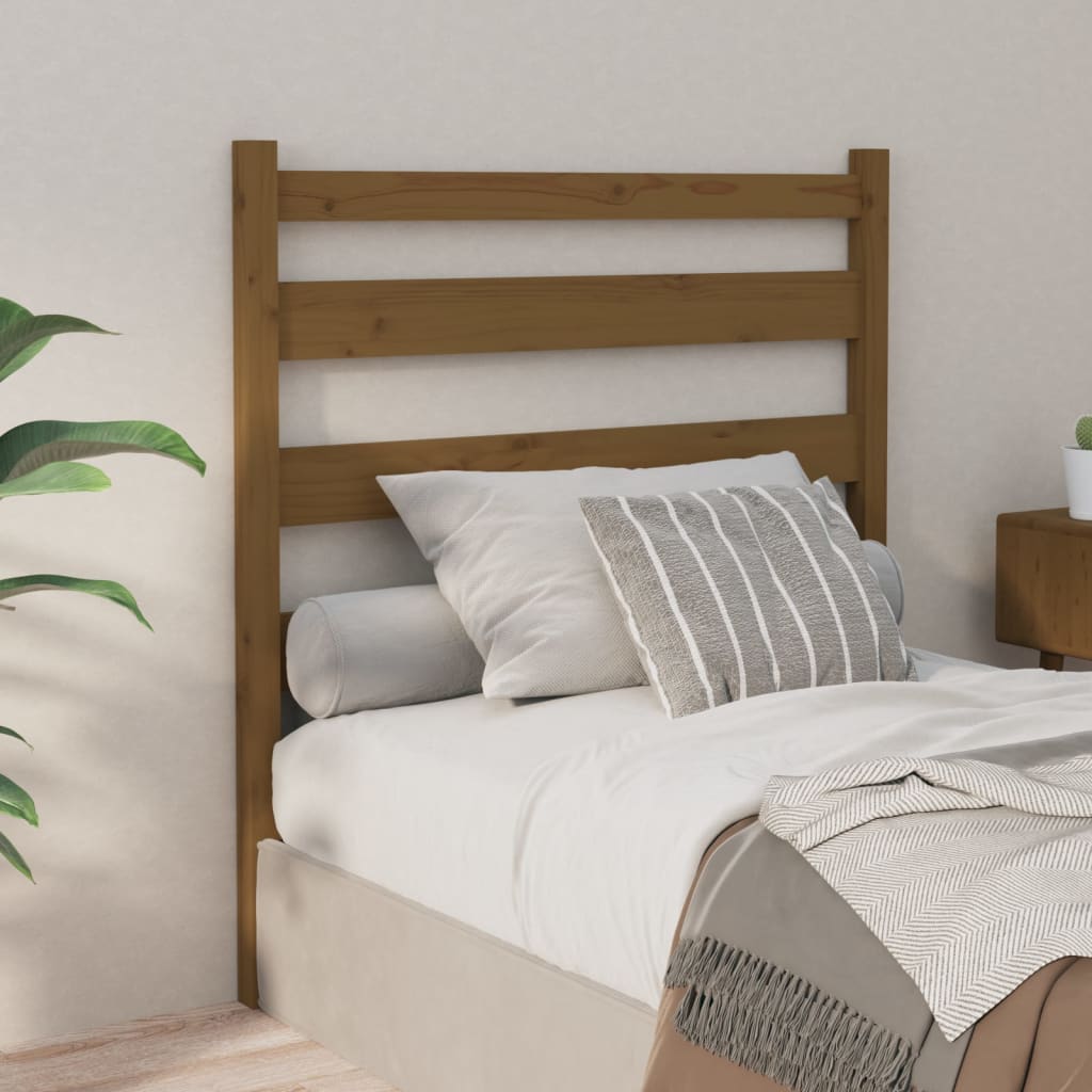 Testiera per Letto ambra 106x4x100 cm in Legno Massello di Pino | homemem39