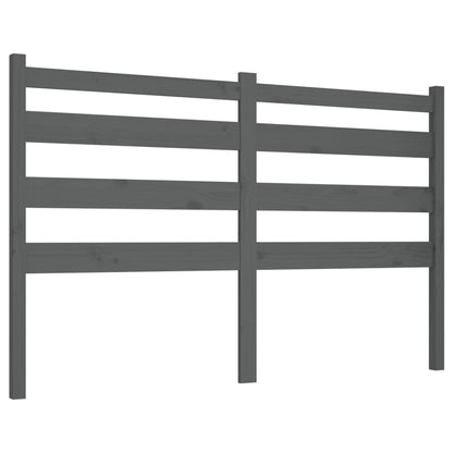 Testiera per Letto Grigia 141x4x100cm in Legno Massello di Pino - homemem39