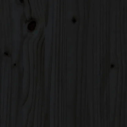 Testiera per Letto Nera 81x4x110 cm in Legno Massello di Pino