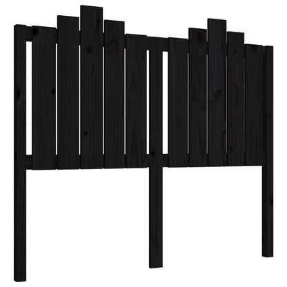 Testiera per Letto Nera 126x4x110 cm in Legno Massello di Pino - homemem39