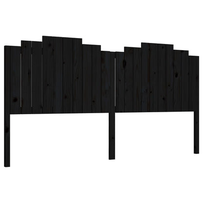 Testiera per Letto Nera 206x4x110 cm in Legno Massello di Pino - homemem39