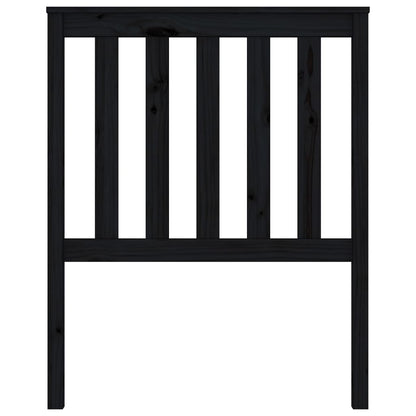 Testiera per Letto Nera 81x6x101 cm in Legno Massello di Pino - homemem39