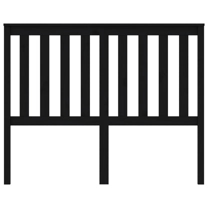 Testiera per Letto Nera 146x6x101 cm in Legno Massello di Pino - homemem39