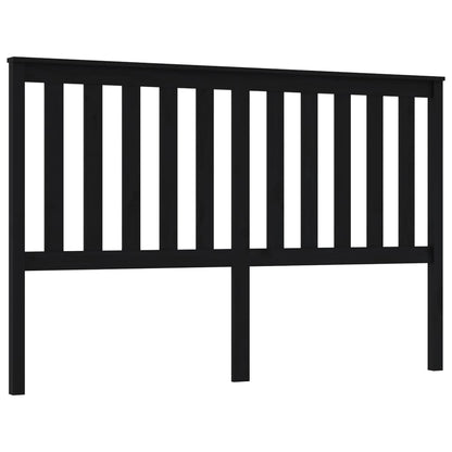 Testiera per Letto Nera 166x6x101 cm in Legno Massello di Pino - homemem39