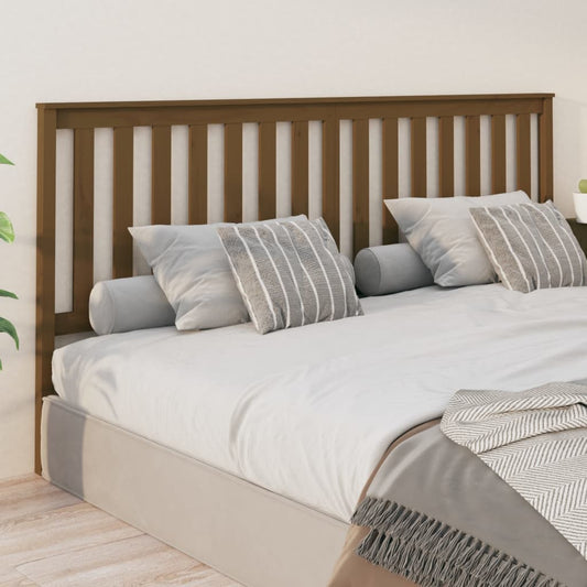 Testiera per Letto ambra 206x6x101 cm in Legno Massello di Pino - homemem39