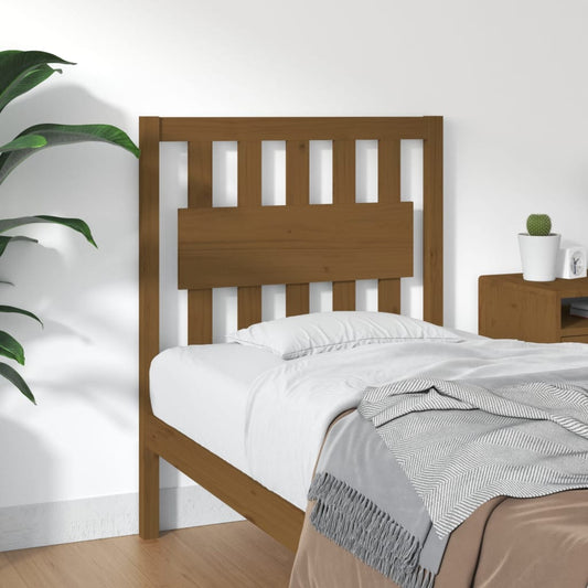 Testiera per Letto ambra 80,5x4x100cm in Legno Massello di Pino - homemem39