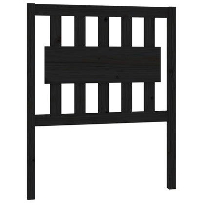 Testiera per Letto Nera 80,5x4x100 cm in Legno Massello di Pino - homemem39