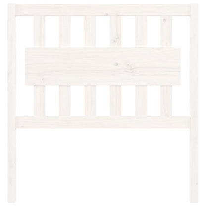 Testiera per Letto Bianca 95,5x4x100 cm Legno Massello di Pino - homemem39