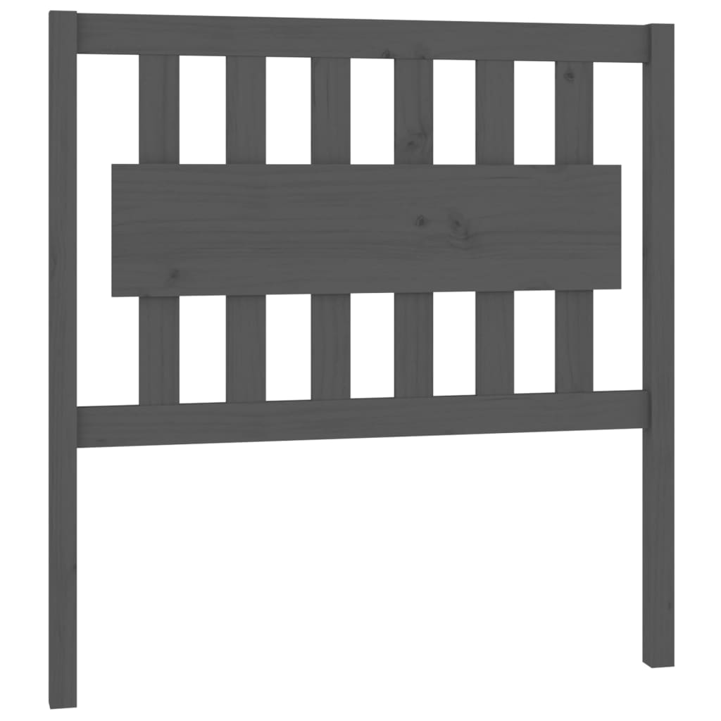 Testiera per Letto Grigia 95,5x4x100 cm Legno Massello di Pino - homemem39