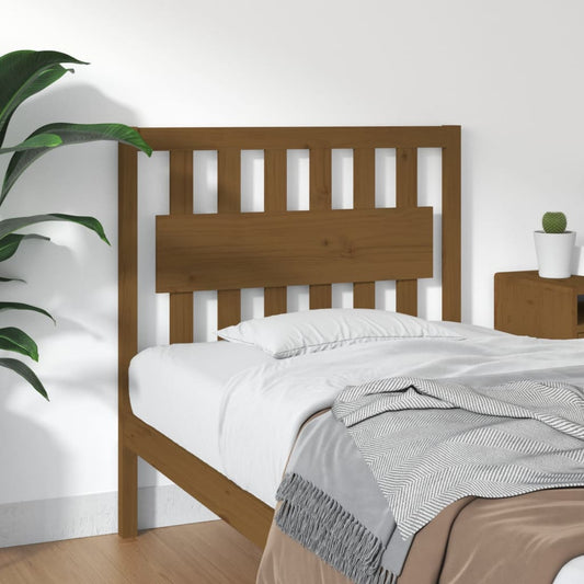Testiera per Letto ambra 95,5x4x100cm in Legno Massello di Pino - homemem39