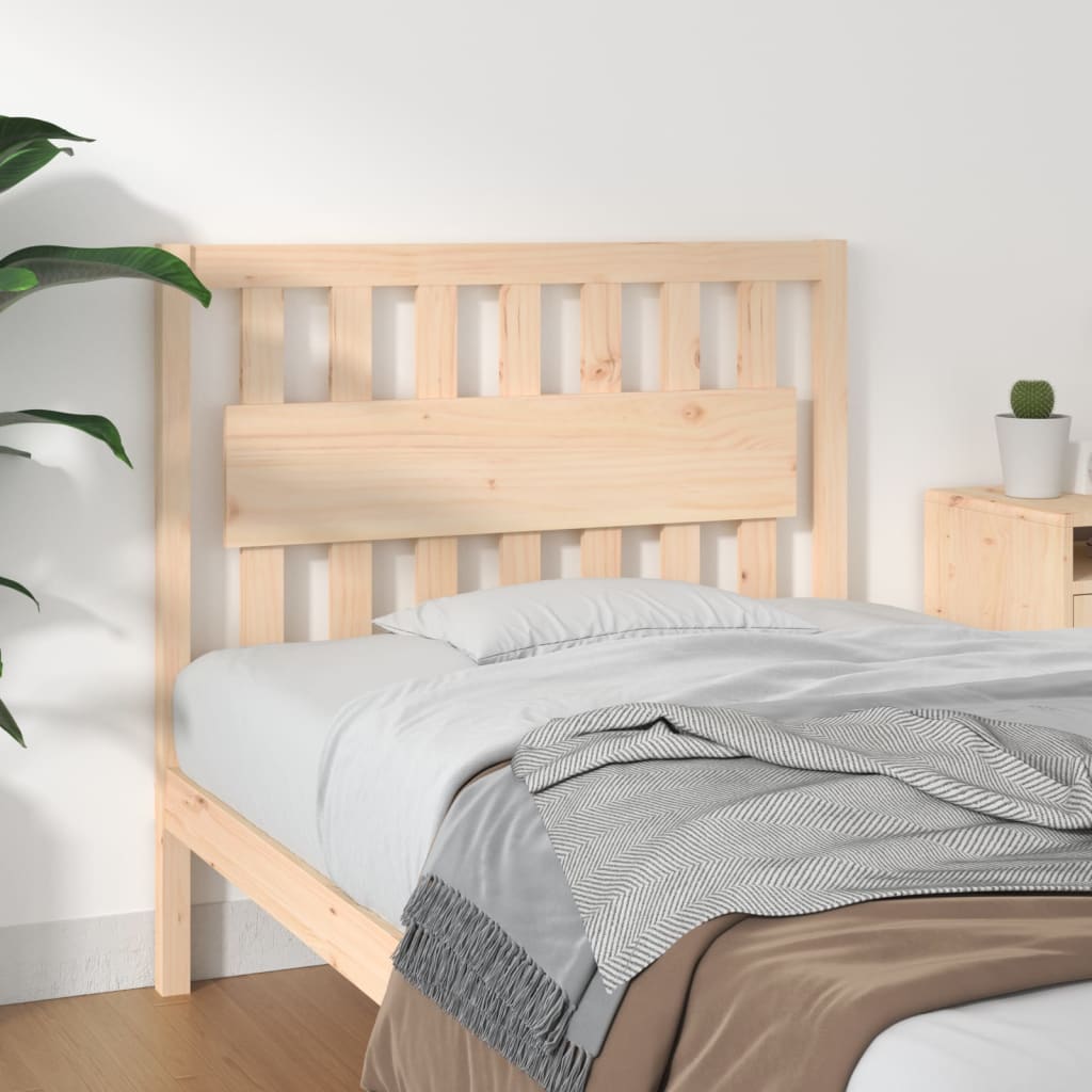 Testiera per Letto 105,5x4x100 cm Legno Massello di Pino