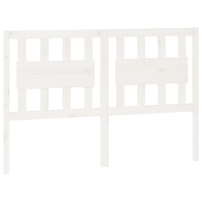 Testiera per Letto Bianca 125,5x4x100 cm Legno Massello di Pino - homemem39