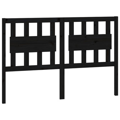 Testiera per Letto Nera 125,5x4x100cm in Legno Massello di Pino - homemem39