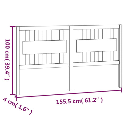 Testiera per Letto ambra 155,5x4x100 cm Legno Massello di Pino - homemem39