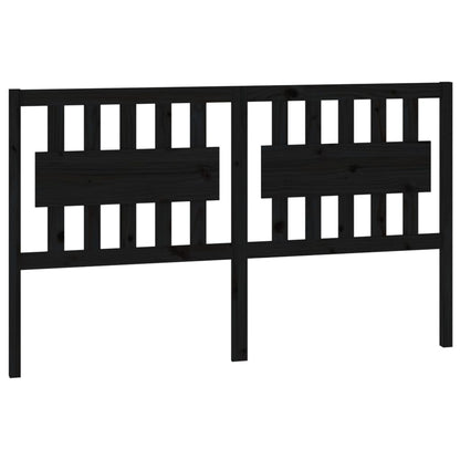Testiera per Letto Nera 155,5x4x100cm in Legno Massello di Pino - homemem39