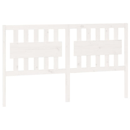 Testiera per Letto Bianca 165,5x4x100 cm Legno Massello di Pino - homemem39
