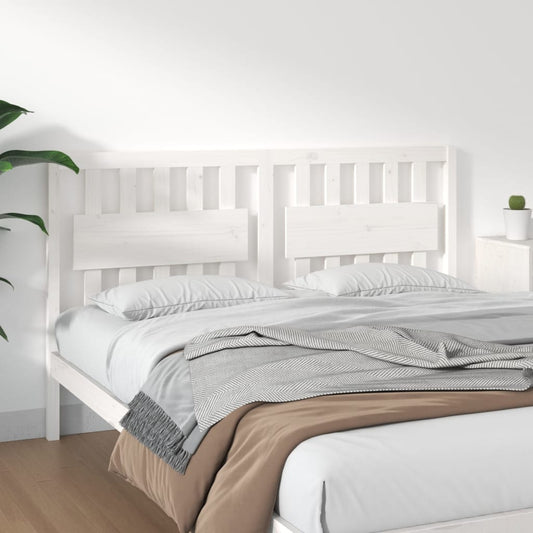 Testiera per Letto Bianca 165,5x4x100 cm Legno Massello di Pino - homemem39