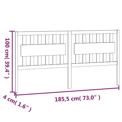 Testiera per Letto ambra 185,5x4x100 cm Legno Massello di Pino - homemem39
