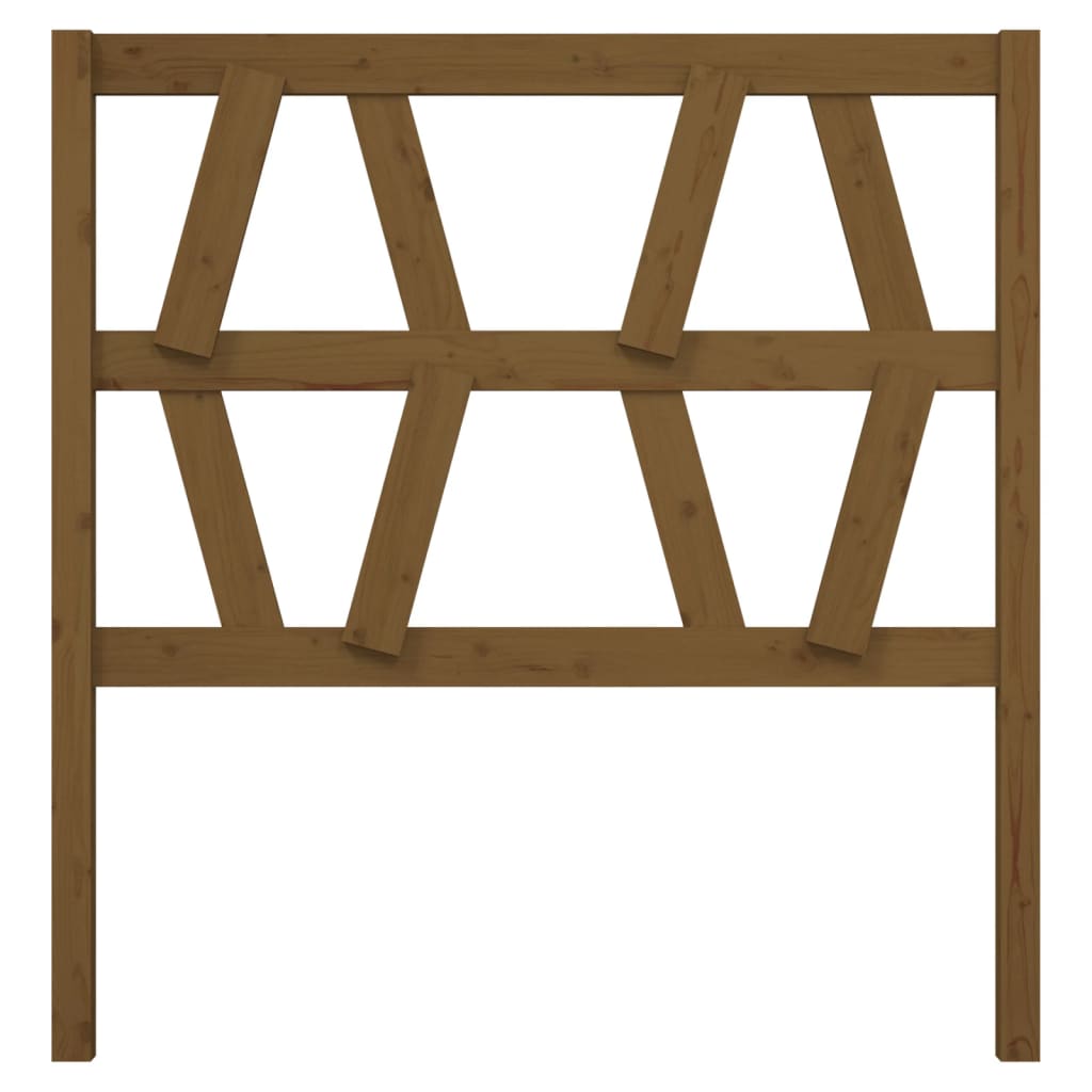 Testiera per Letto ambra 106x4x100 cm in Legno Massello di Pino - homemem39